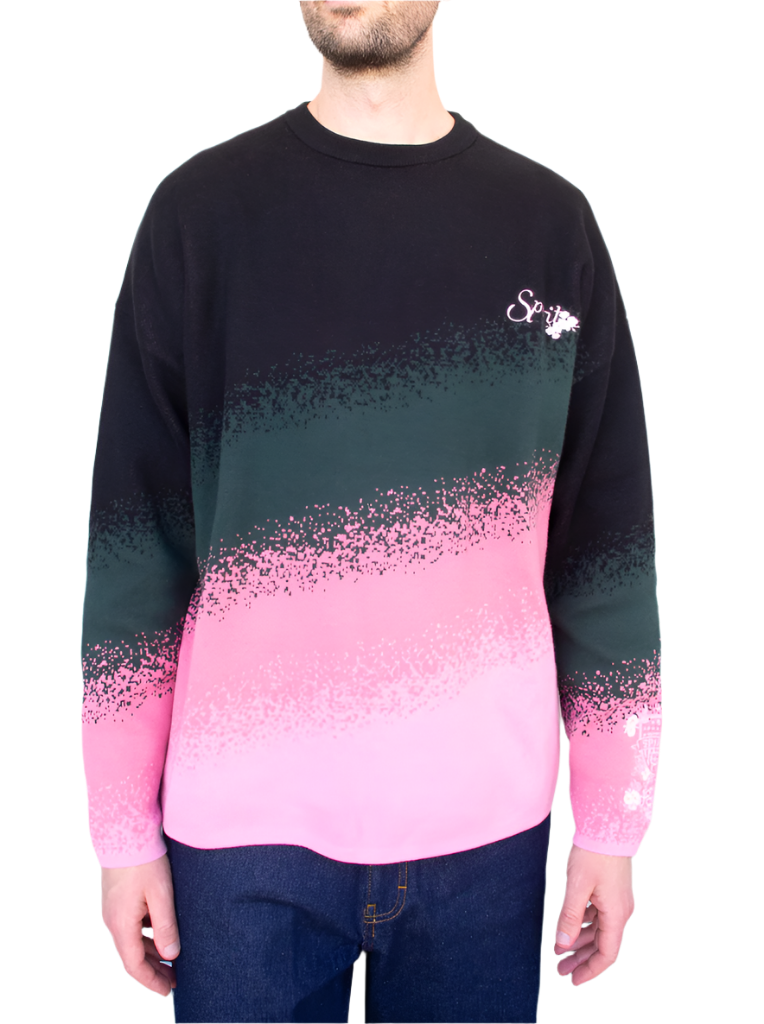 Dead Dirt x Spirit Cherry Blossom Pink Gradient Oversized Sweater