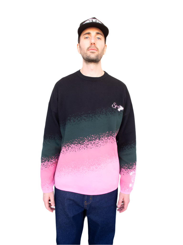 Dead Dirt x Spirit Cherry Blossom Pink Gradient Oversized Sweater