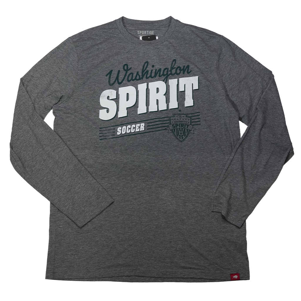 Washington Spirit Gray Heritage Longsleeve Tee - Adult