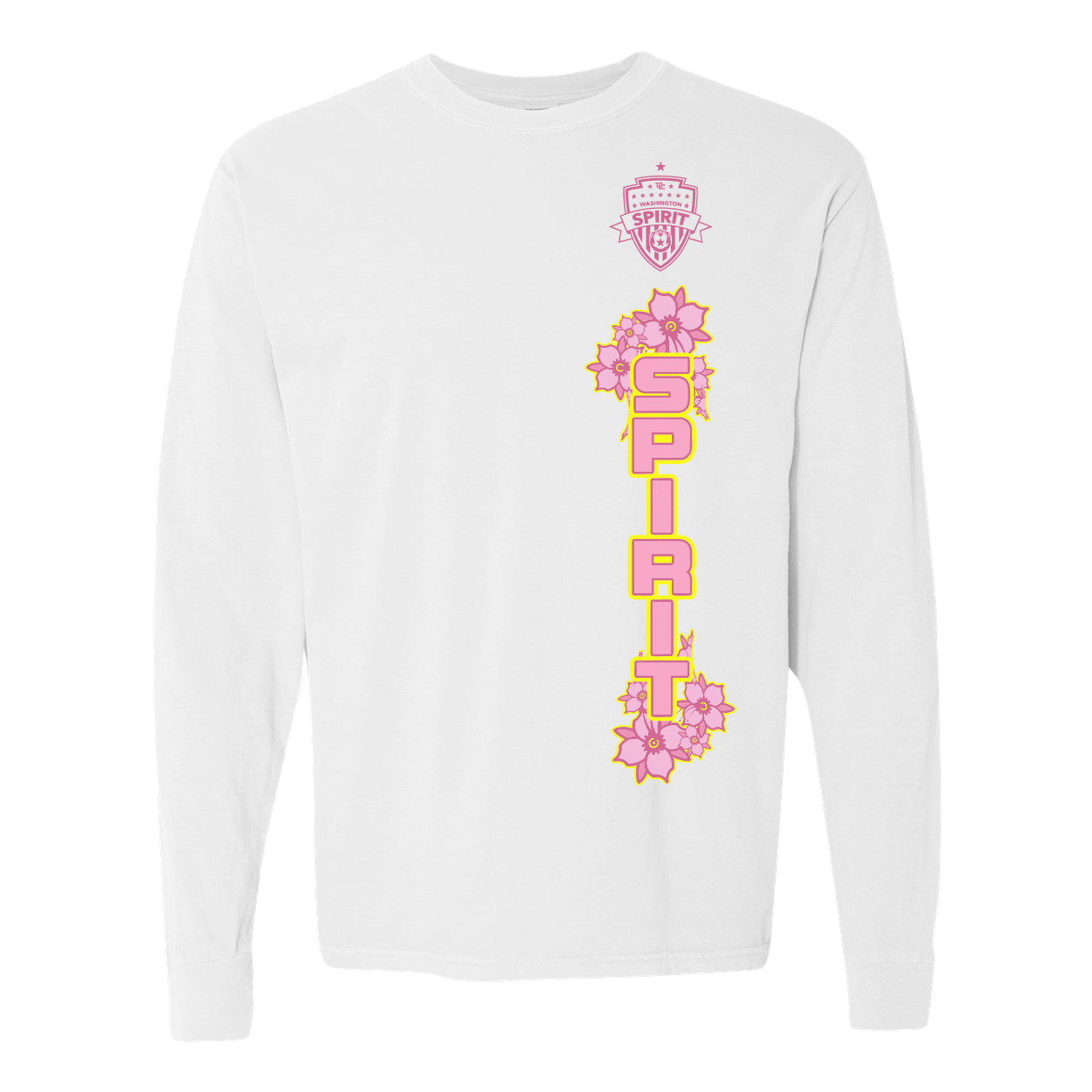 Washington Spirit x Dead Dirt Cherry Blossom White Longsleeve