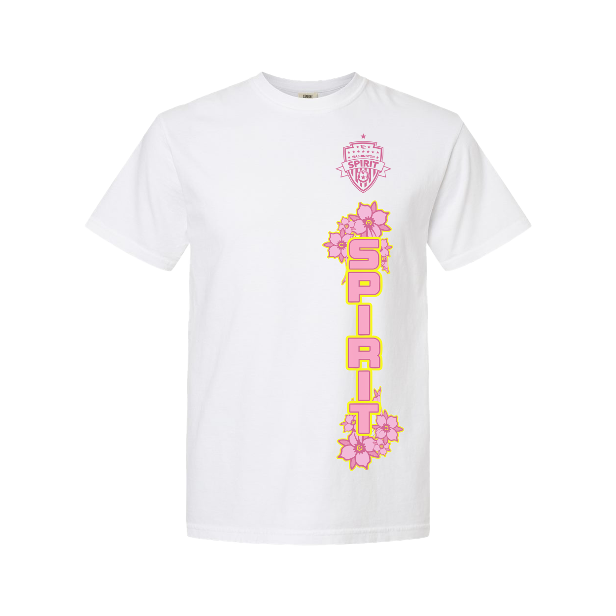 Washington Spirit x Dead Dirt Cherry Blossom White Tee