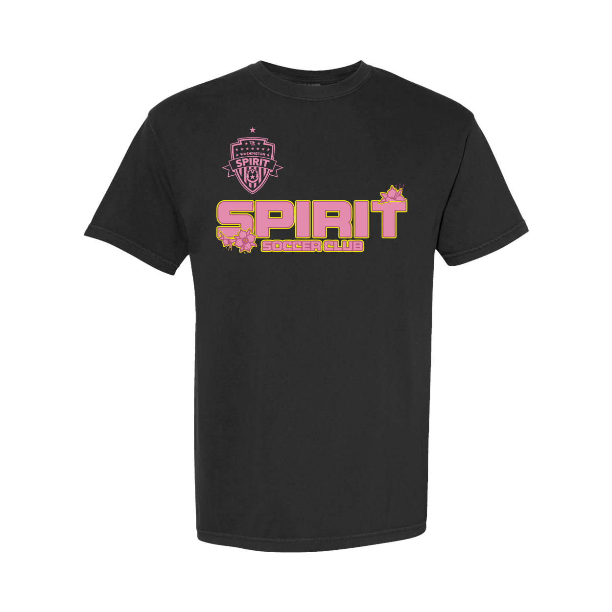 Washington Spirit x Dead Dirt Cherry Blossom Black Tee