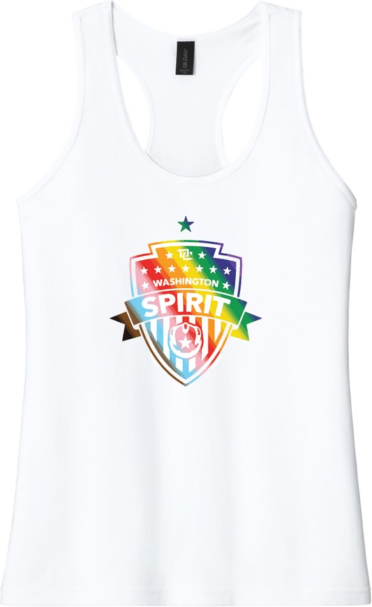 2025 Washington Spirit Pride Racerback White Tank Top