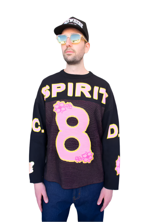 Dead Dirt x Spirit Cherry Blossom Black Out #8 Oversized Sweater (COMING SOON)