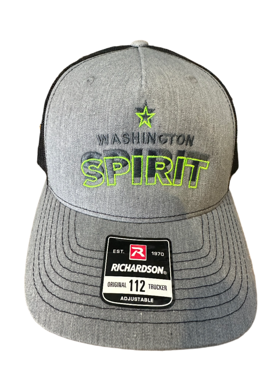 Washington Spirit Grey and Black Trucker Hat