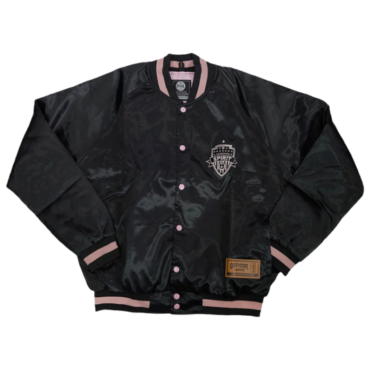 Washington Spirit Cherry Satin Bomber Jacket