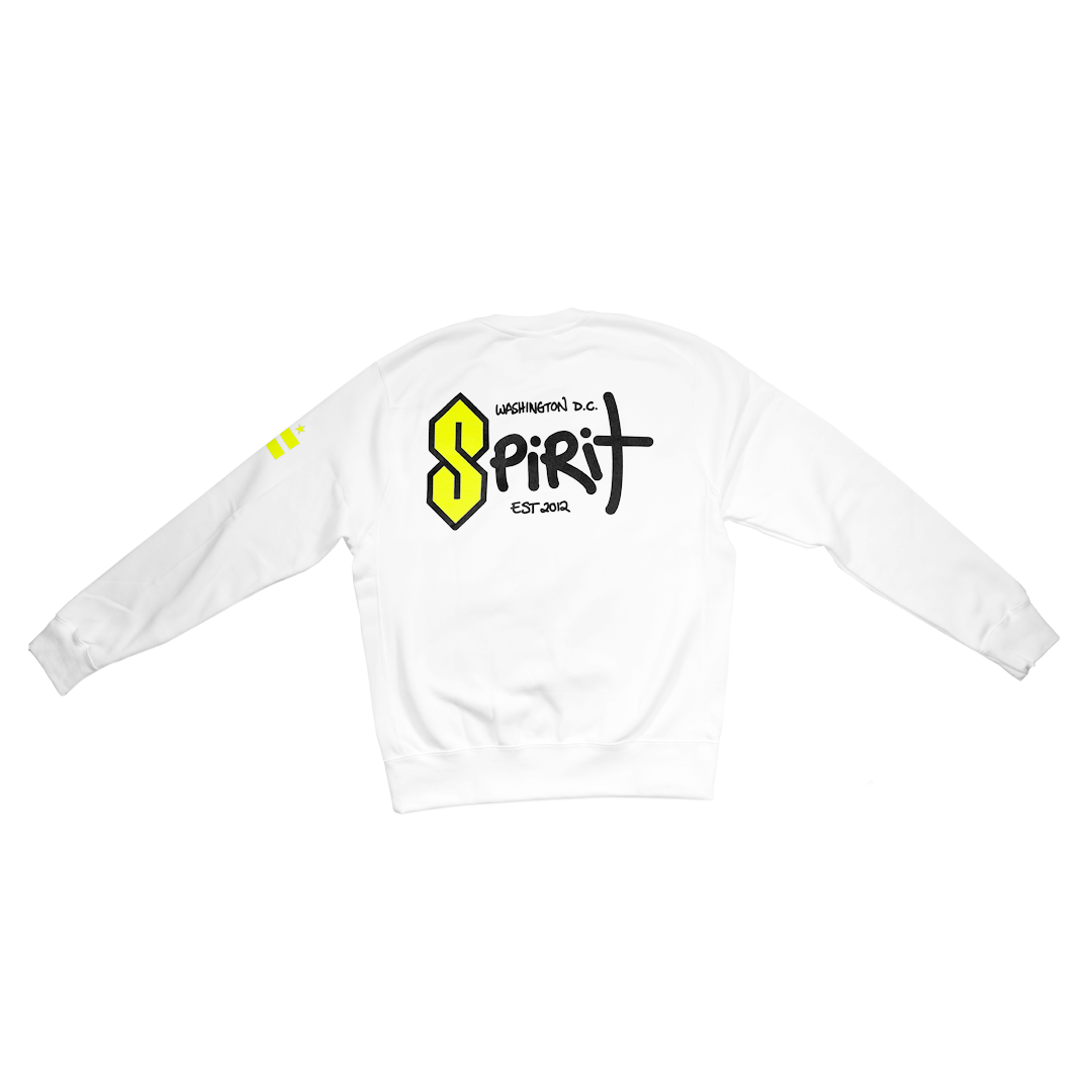 Graffiti "S" White Crew Sweatshirt