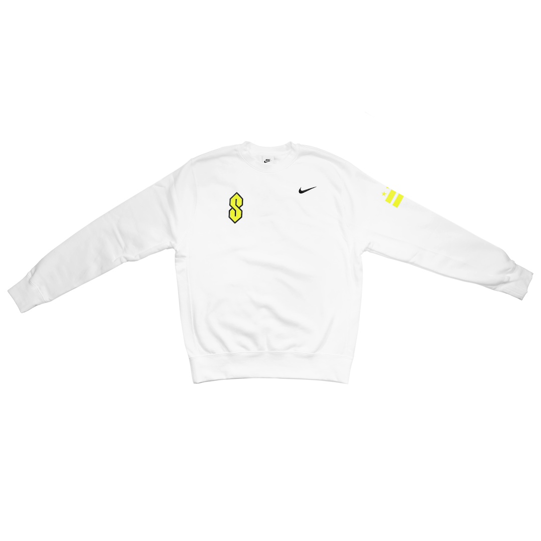 Graffiti "S" White Crew Sweatshirt