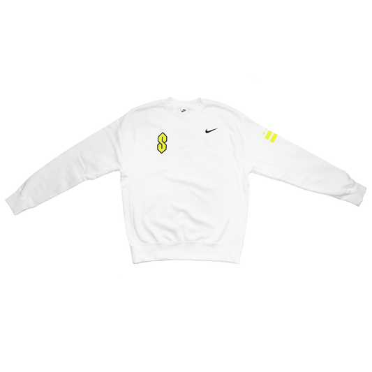 Graffiti "S" White Crew Sweatshirt