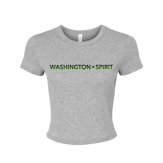 Washington Spirit Women's Grey Micro Rib Baby Tee